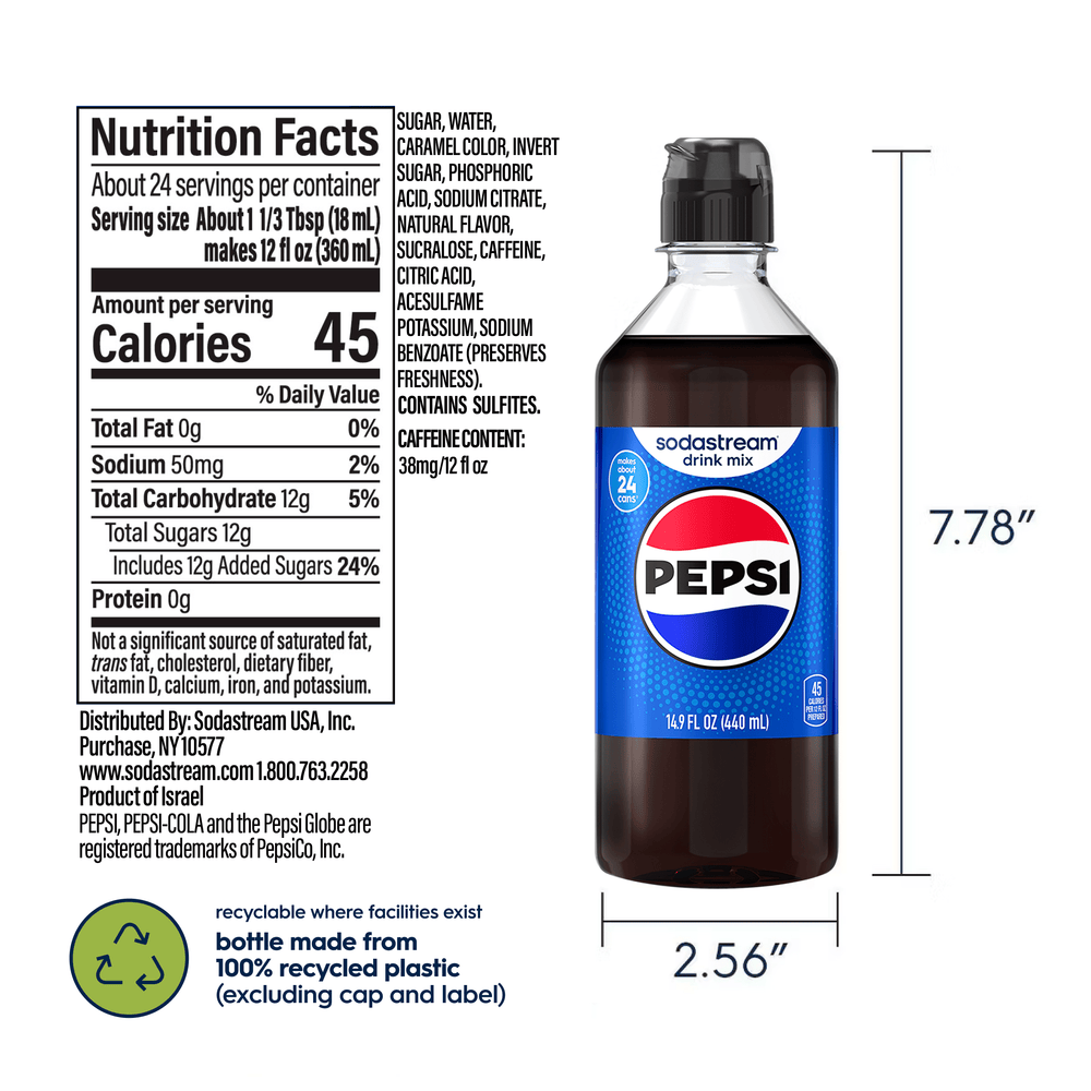 Sodastream Pepsi Drink Mix 440ml
