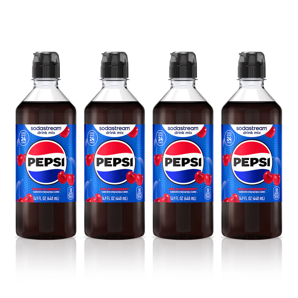 Sodastream Pepsi Wild Cherry Drink Mix 4 Pack Bottles 