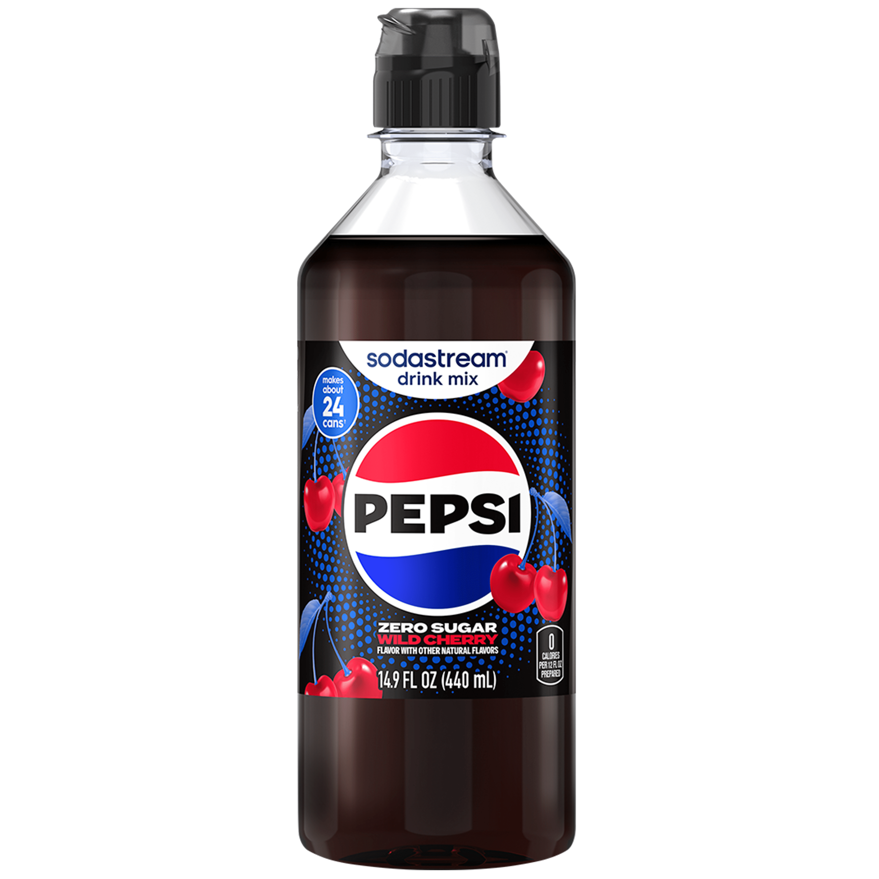 Sodastream Pepsi Wild Cherry Zero Sugar Drink Mix 440ml sodastream
