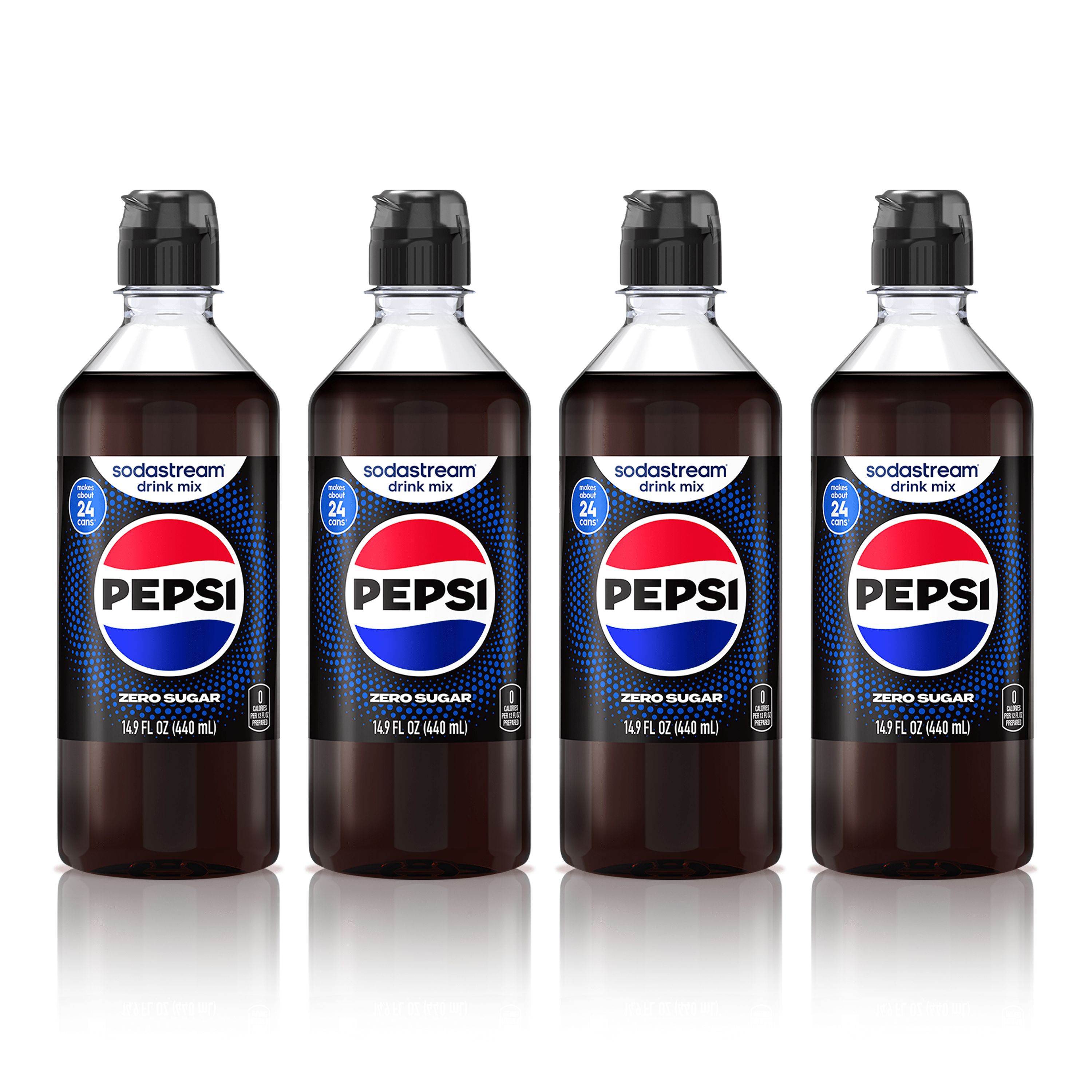 Sodastream Pepsi Zero Sugar Drink Mix 4 Pack 440ml sodastream