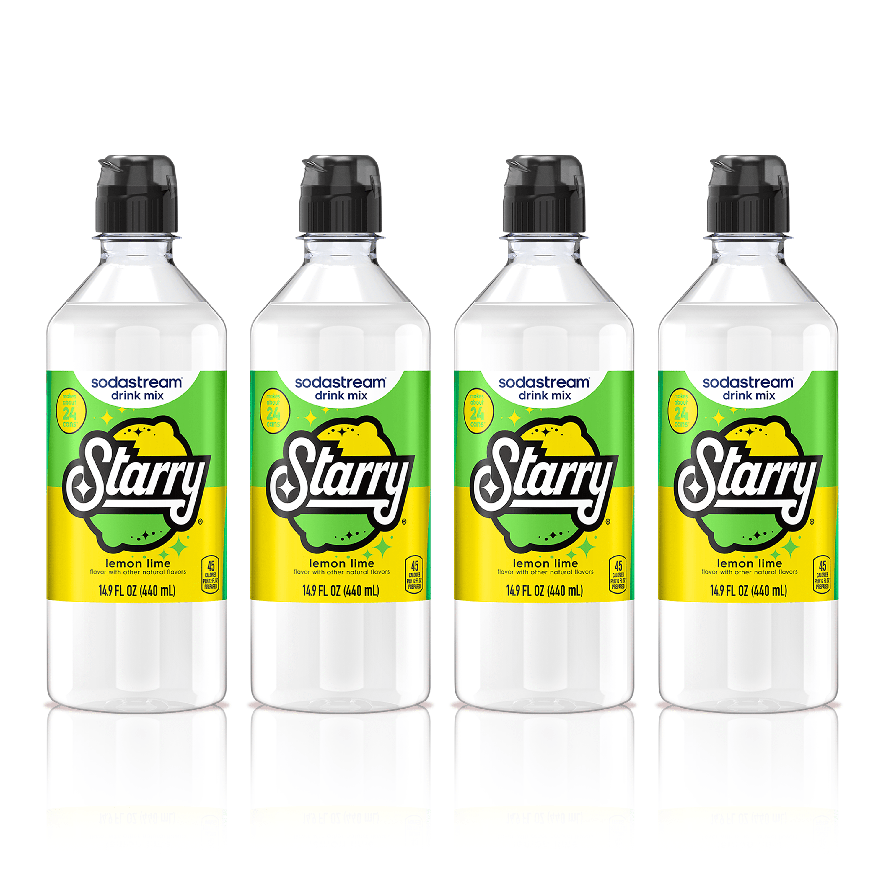 Sodastream STARRY® Lemon Lime Drink Mix 4 Pack 440ml sodastream