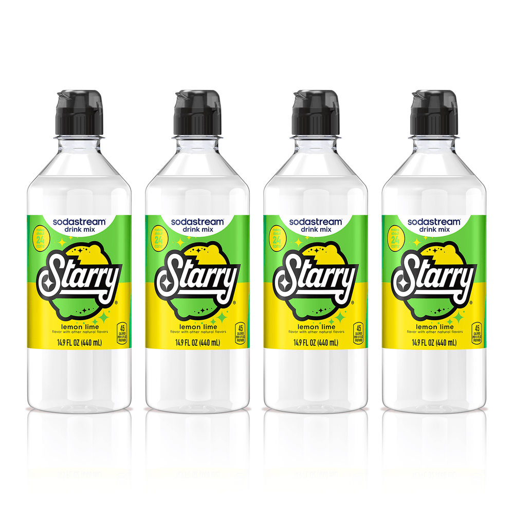 Sodastream STARRY® Lemon Lime Drink Mix 4 Pack Bottles 