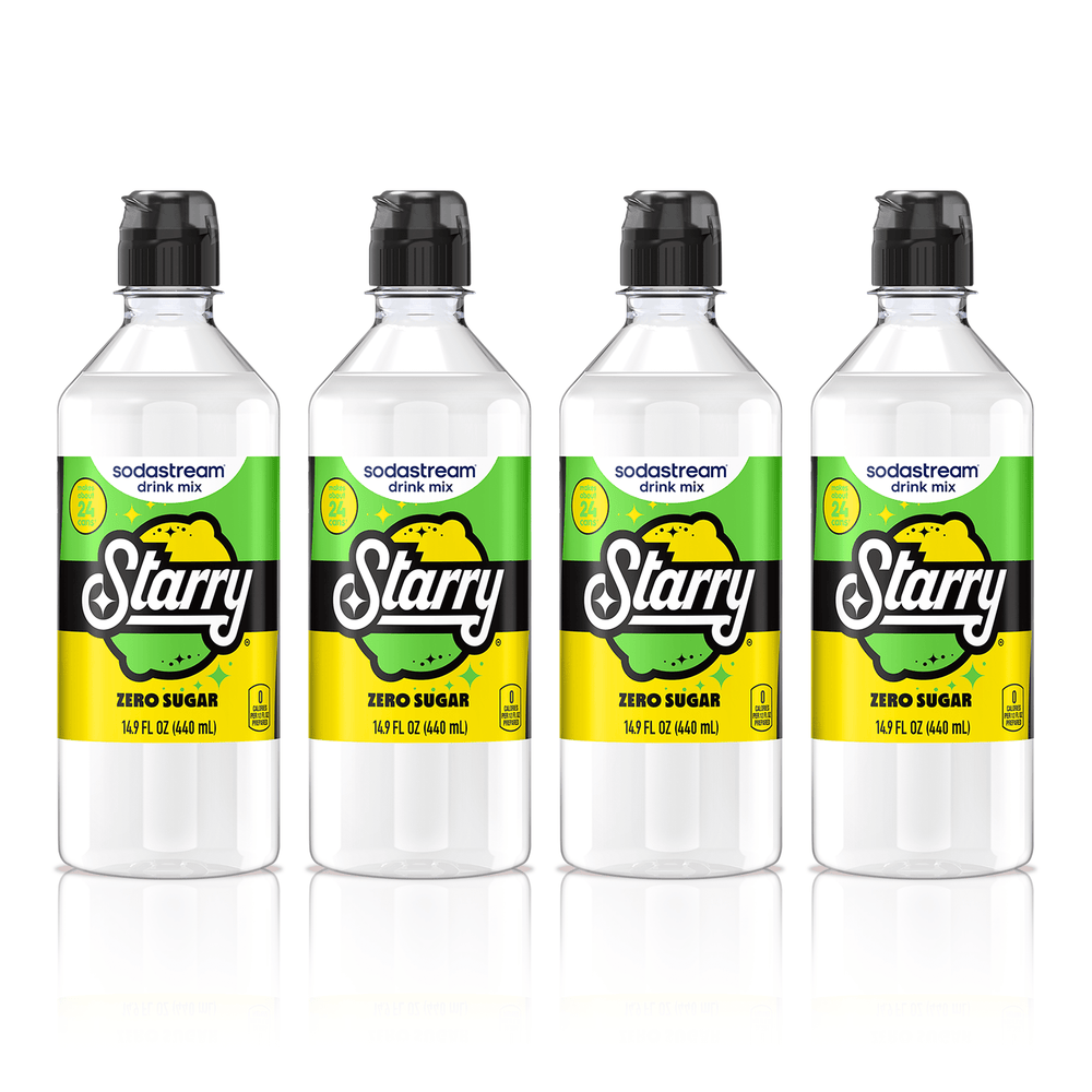 Sodastream STARRY® Lemon Lime Zero Sugar Drink Mix 4 Pack 440ml