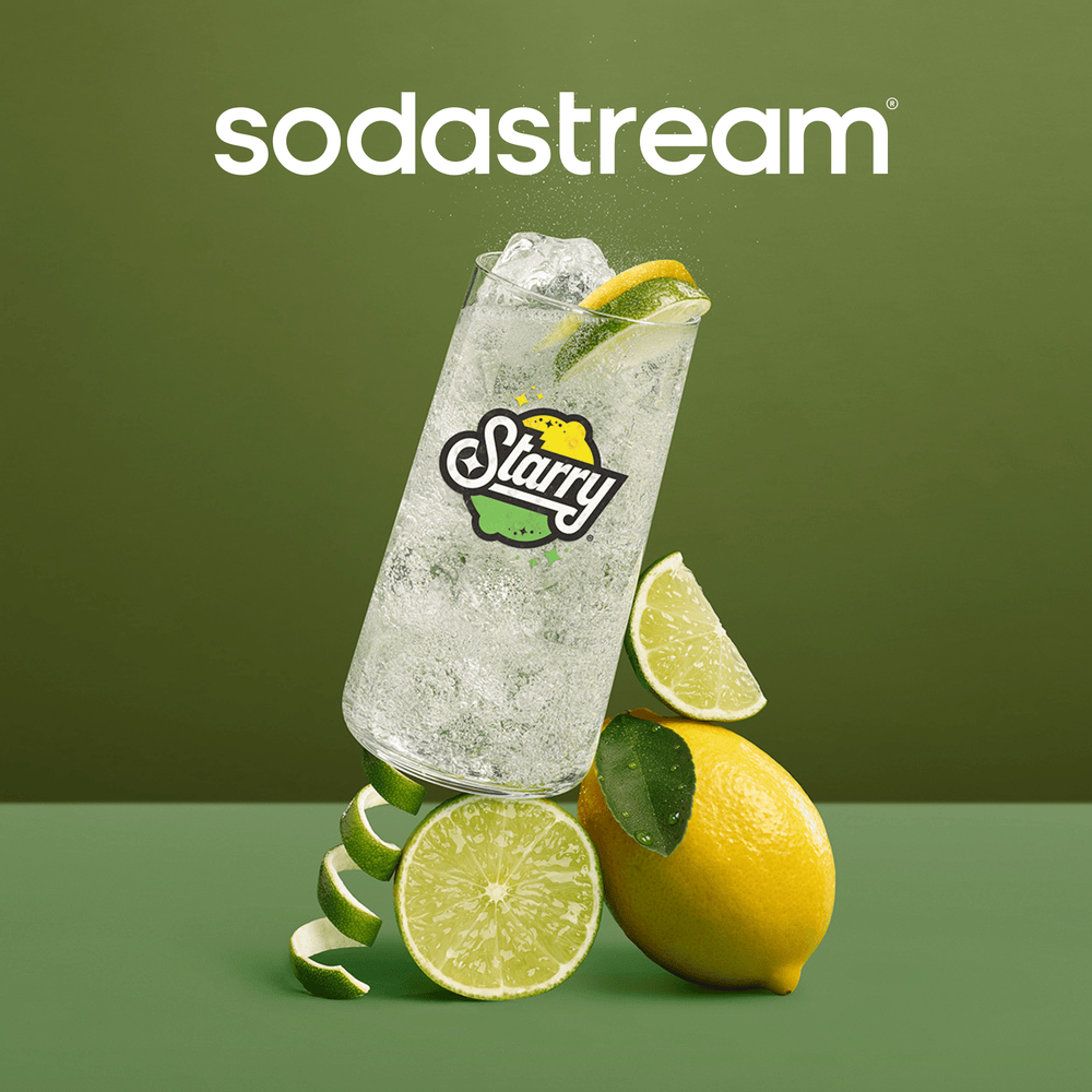 Sodastream STARRY® Lemon Lime Zero Sugar Drink Mix 4 Pack 440ml