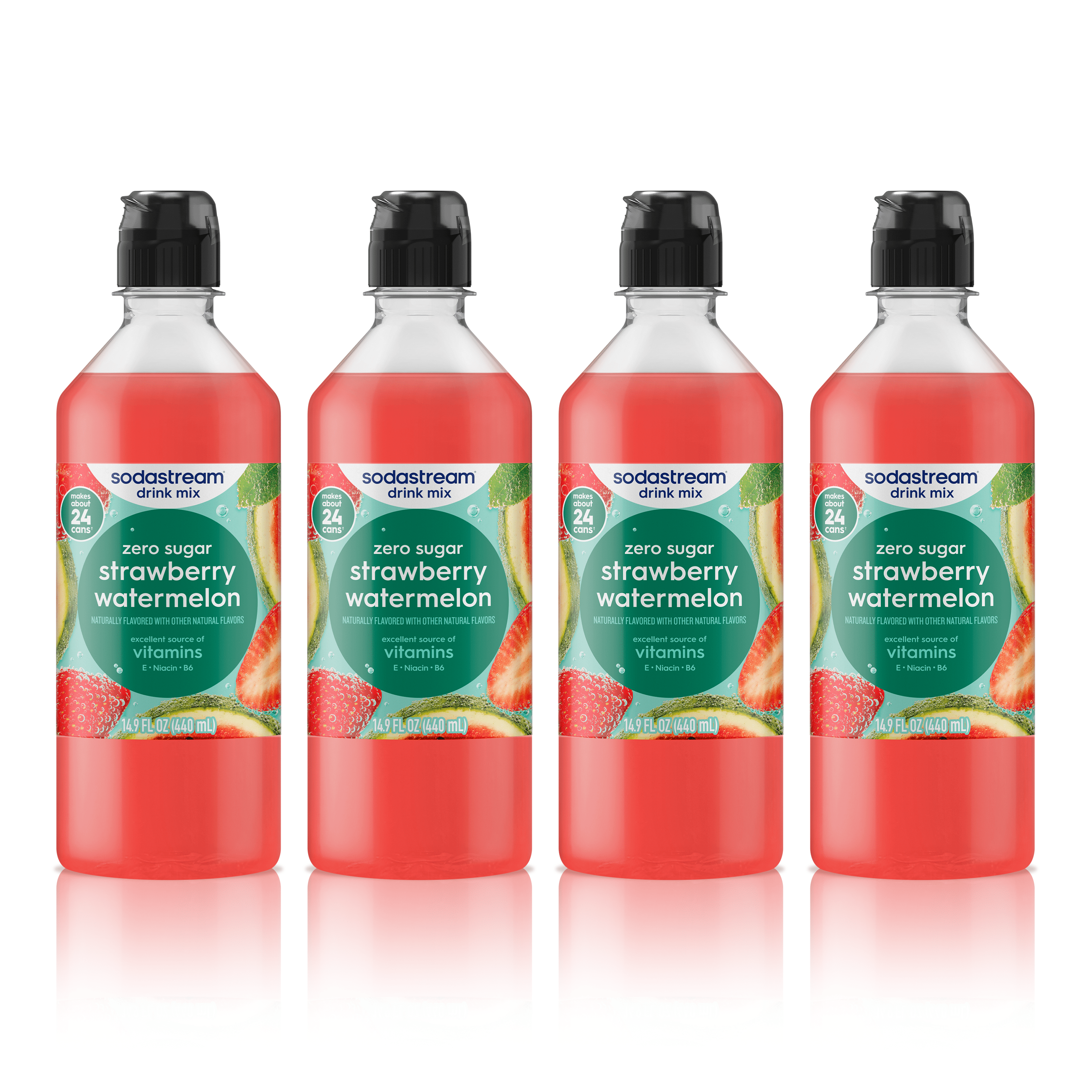 Sodastream Classics® Strawberry & Watermelon Zero Sugar Drink Mix 4 Pack 440ml sodastream