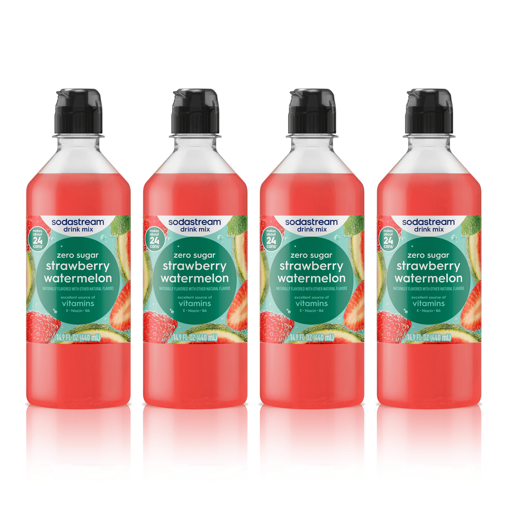 Sodastream Strawberry Watermelon Zero Drink Mix 4 Pack Bottles