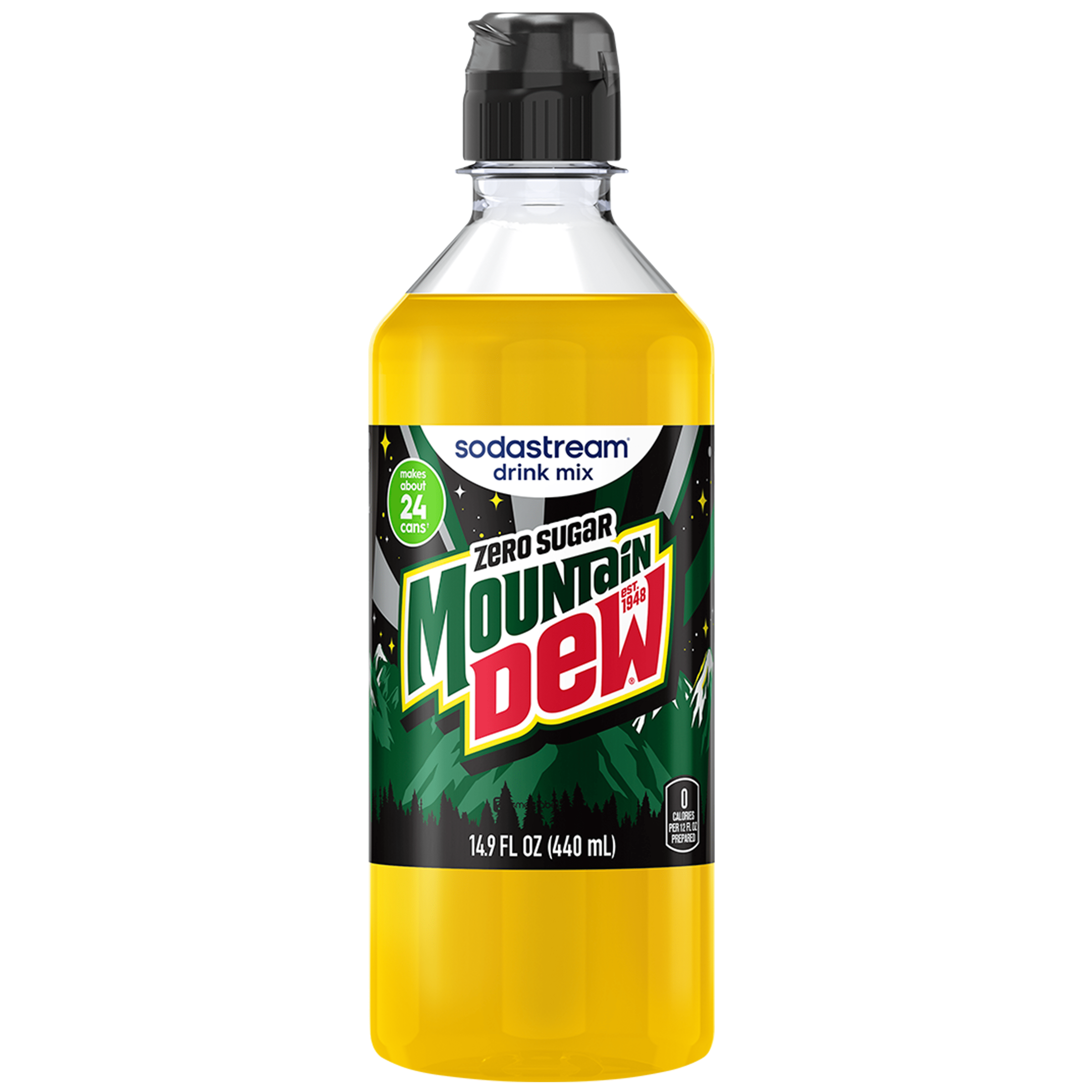Sodastream MTN DEW Zero Sugar Drink Mix 440ml sodastream