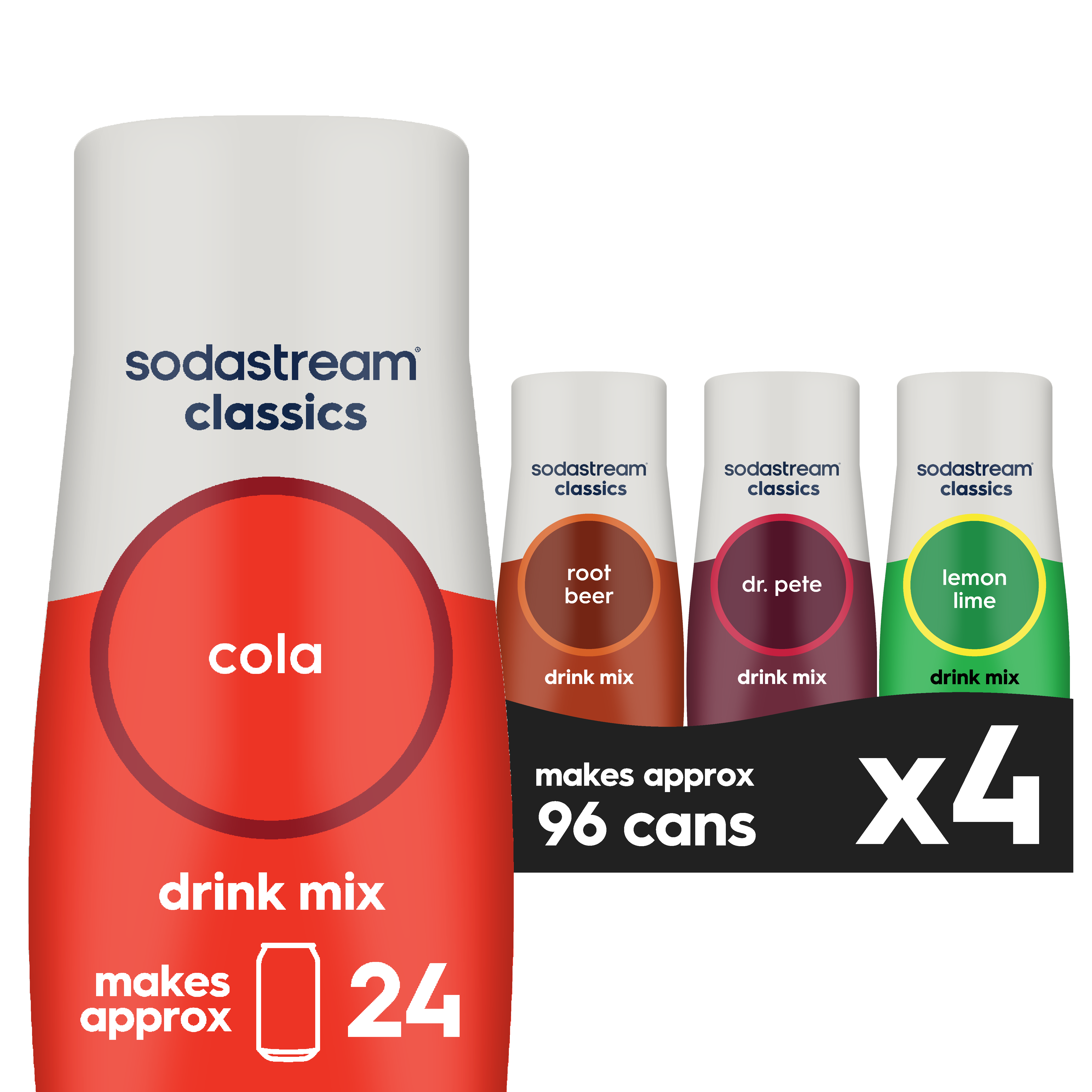 Sodastream Classics Original Variety Drink Mix 4 Pack 440ml sodastream