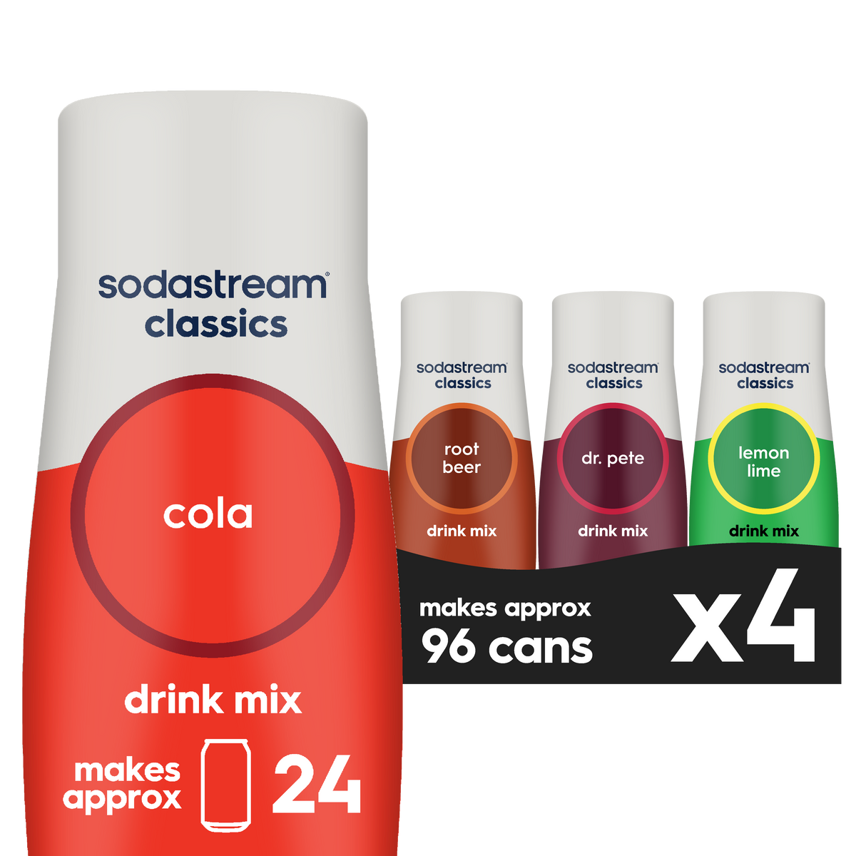 Sodastream Classics® Original Variety Drink Mix 4 Pack 440ml