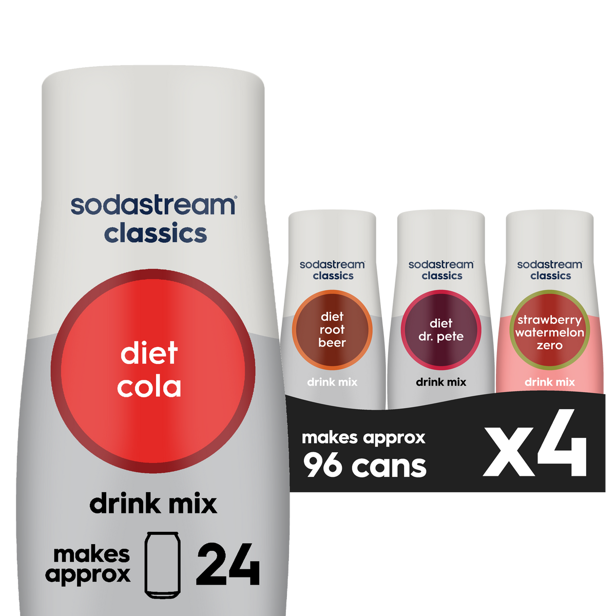 SodaStream Diet Fountain Variety Pack - Syrup Drink Mix