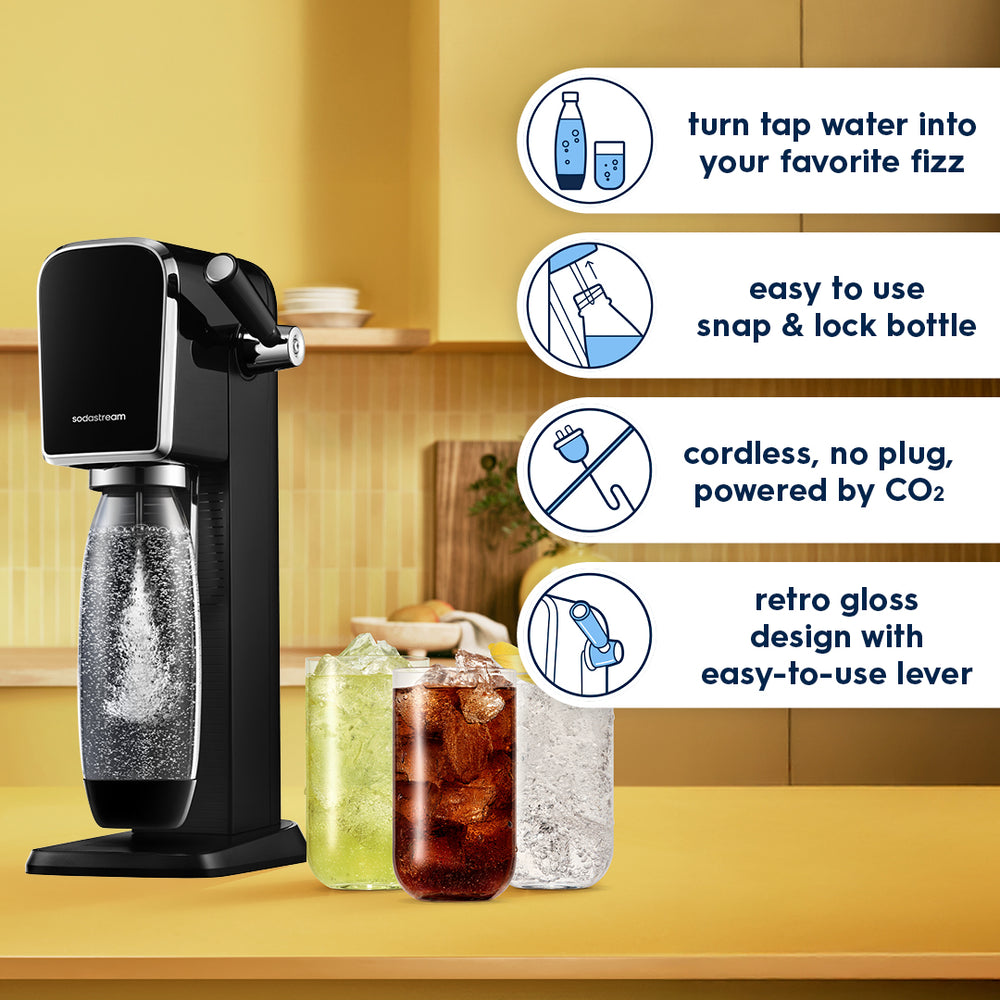 90 Day Carbonation Bundle Misty Blue / Art by Sodastream