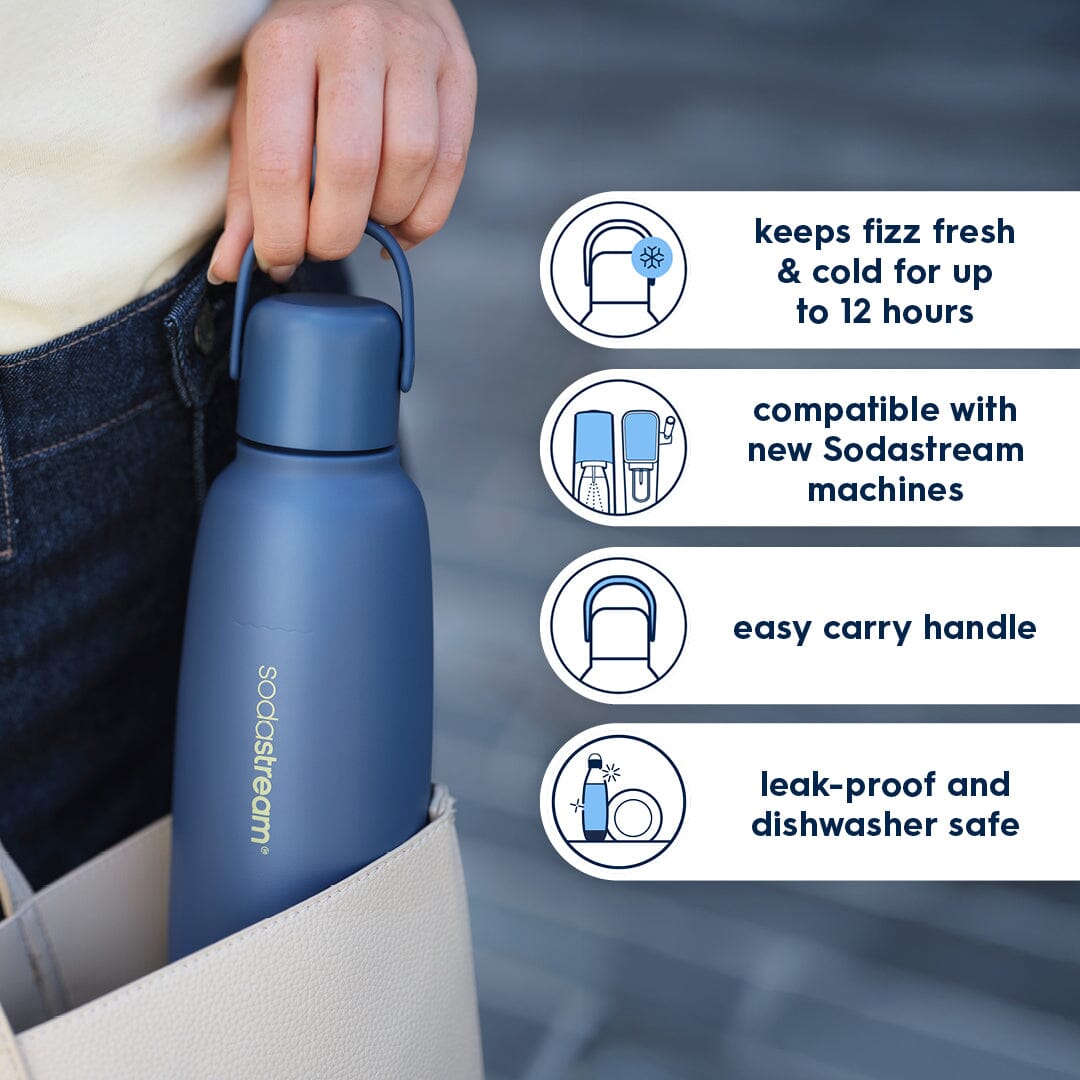 Fizz & Go Carbonating Bottle Storm Blue | Sodastream Bottles