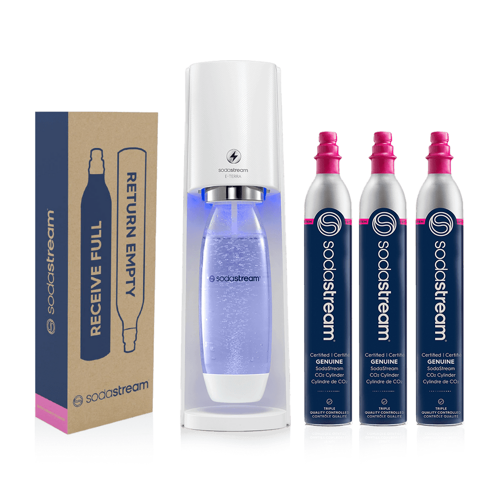 Sodastream E-terra Bundle With Extra Gas Cylinder And Carbonating Bottles :  Target