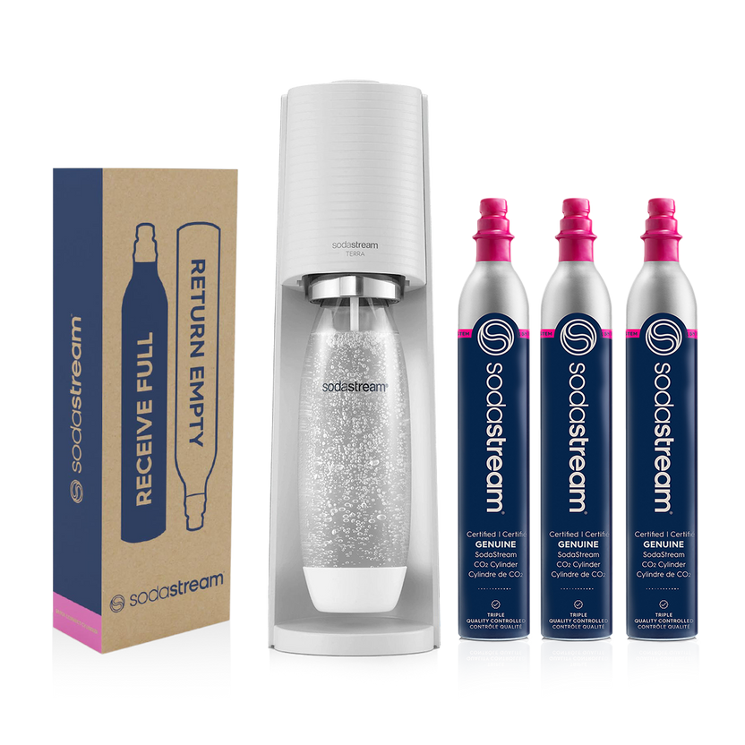 SodaStream Terra Sparkling Water Maker + (Quick Connect cqc bundle)