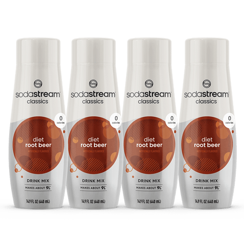 4 Pack Diet Root Beer Soda Syrup Drink Mix – SodaStream