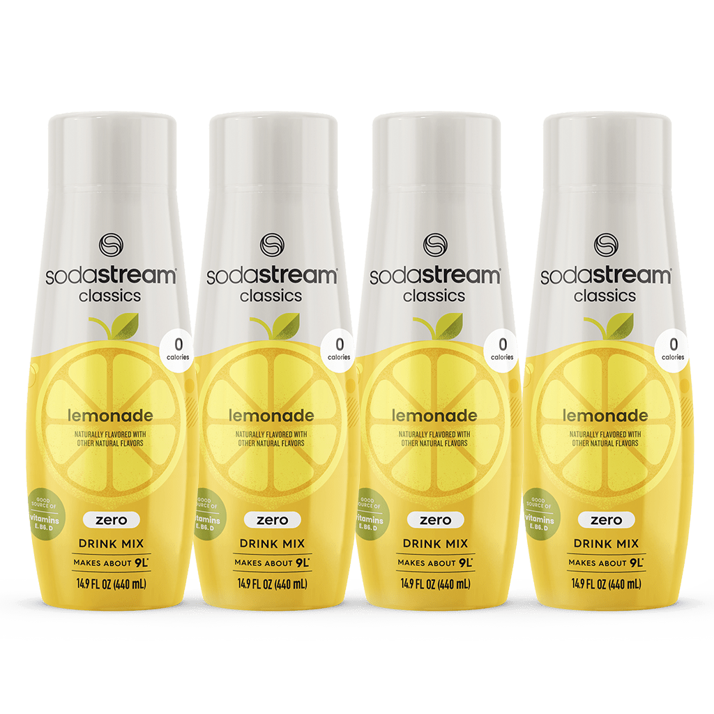 4 Pack Zero Calorie Lemonade Syrup Flavor Drink Mix – SodaStream