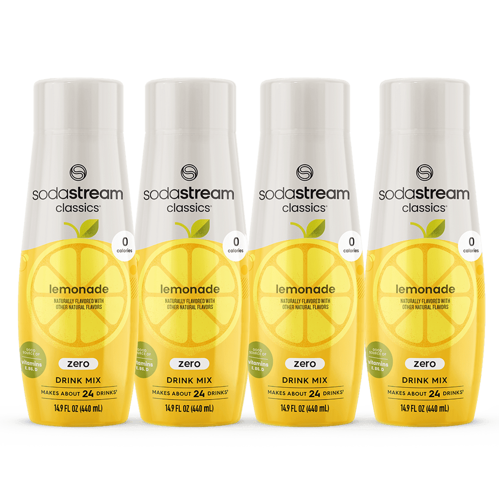 Sodastream Classics Lemonade Zero Sugar Drink Mix 4 Pack 440ml