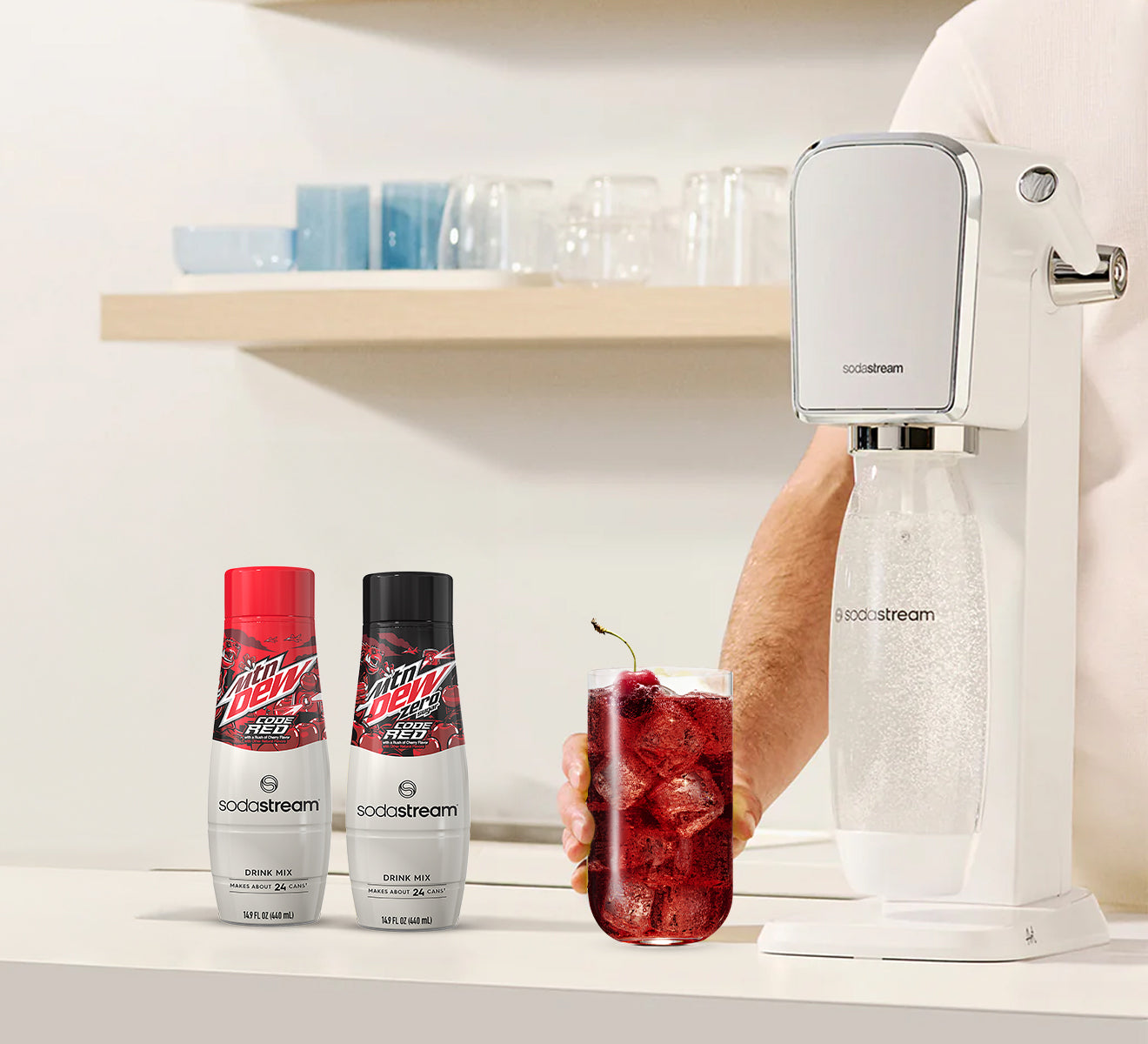 SodaStream Mountain Dew Code Red Syrup Drink Mix