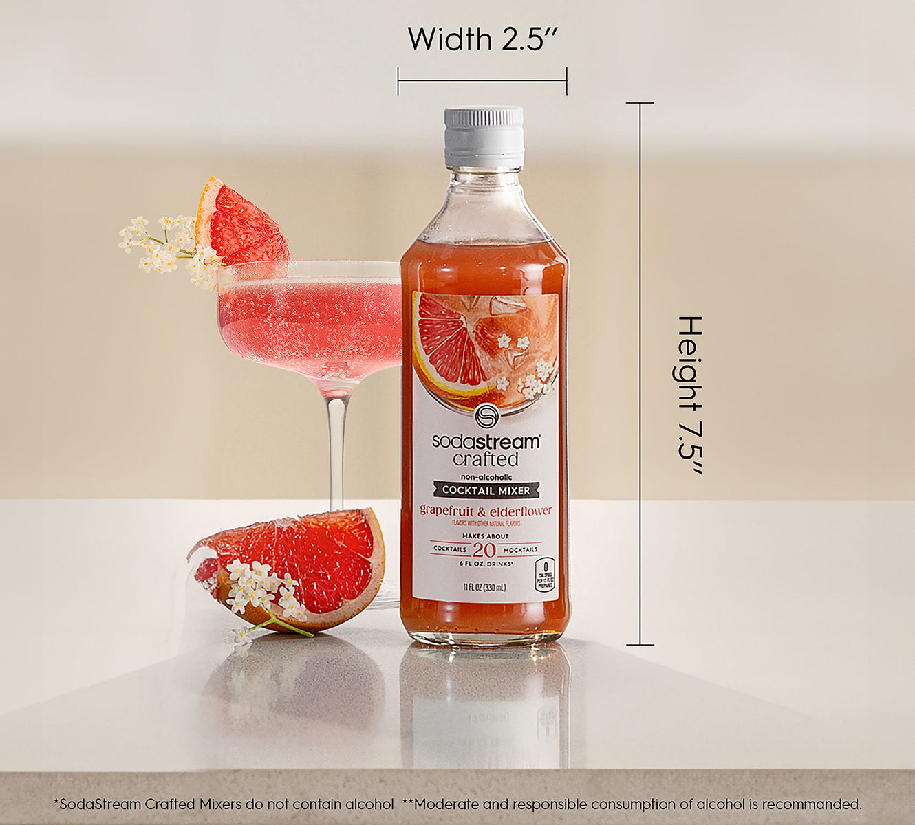 SodaStream Grapefruit & Elderflower Cocktail Mixer - Drink Mix