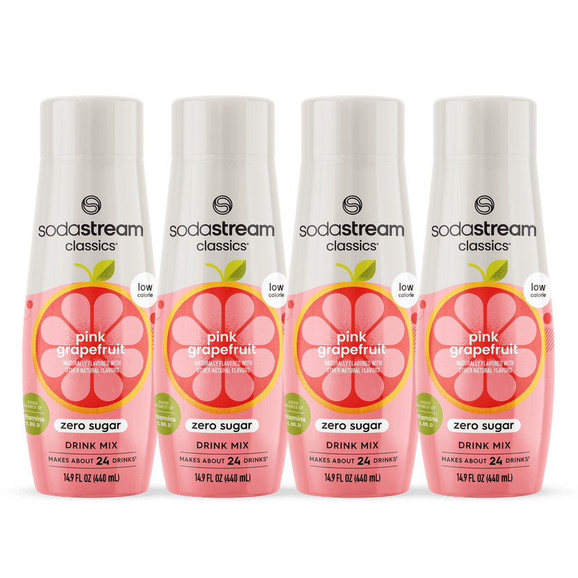 4 Pack Pink Grapefruit Zero Calorie Flavor - SodaStream