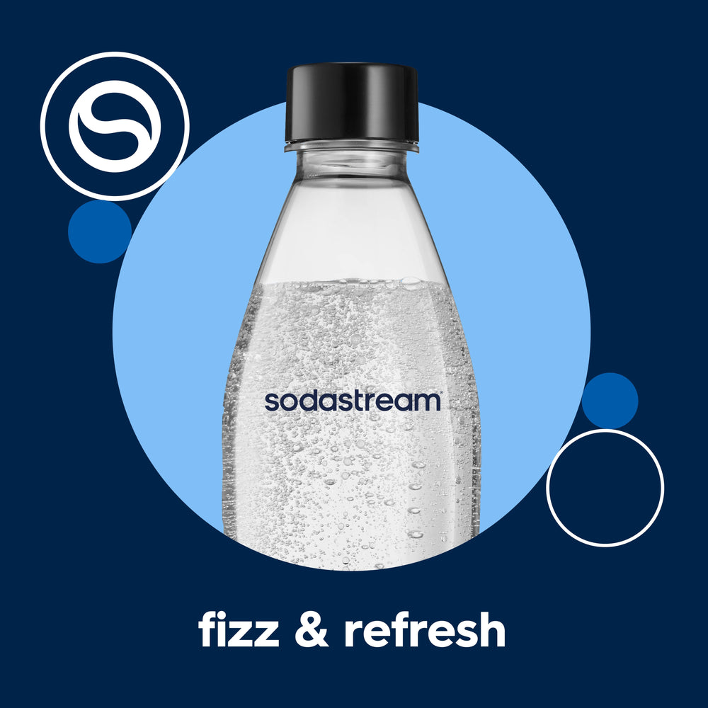 SodaStream 0.5L Slim Dishwasher Safe Bottles Twin Pack - Black