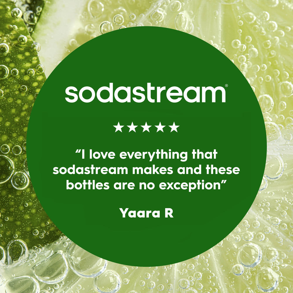 SodaStream 0.5L Slim Dishwasher Safe Bottles Twin Pack - Black