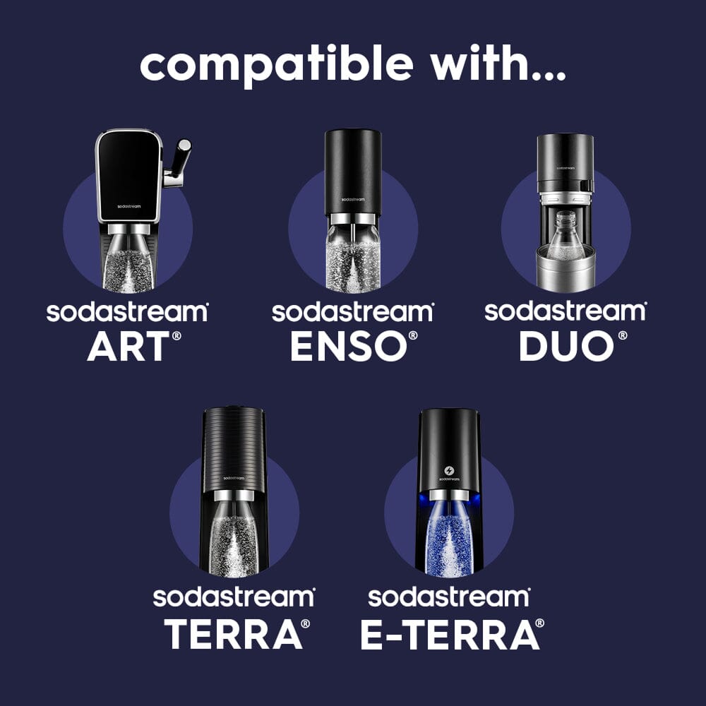 Sodastream Fizz & Go black bottle compatible with ART, ENSO, DUO, TERRA and E-TERRA machines