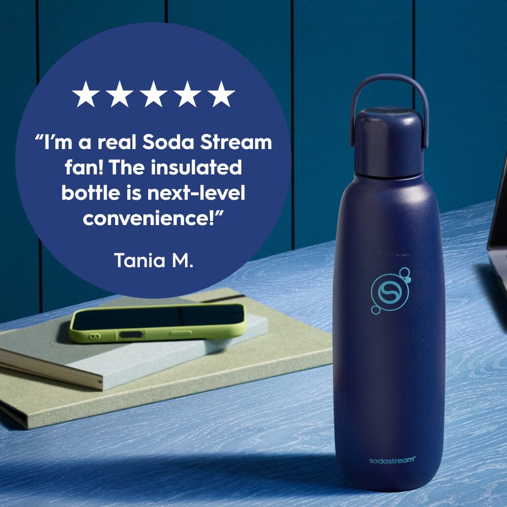 Customer review for Sodastream Fizz & Go blueberry metal bottle for sparkling drinks