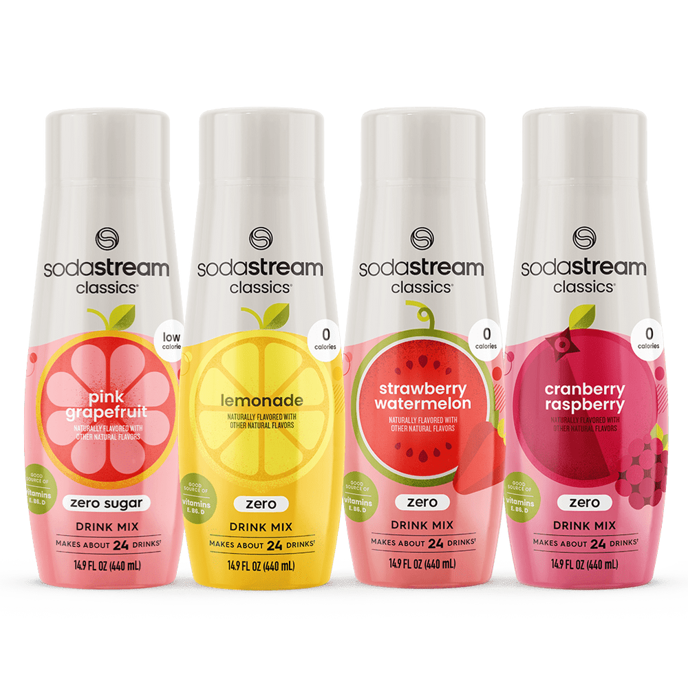 Sodastream Classics Zero Sugar Variety Drink Mix 4 Pack 440ml