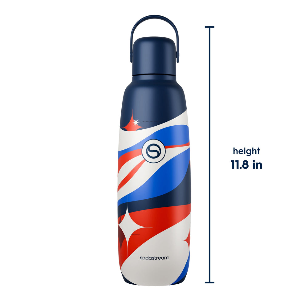 Sodastream Fizz & Go™ Insulated Stainless Steel Carbonating Bottle USA 250th 30.4 oz – 5