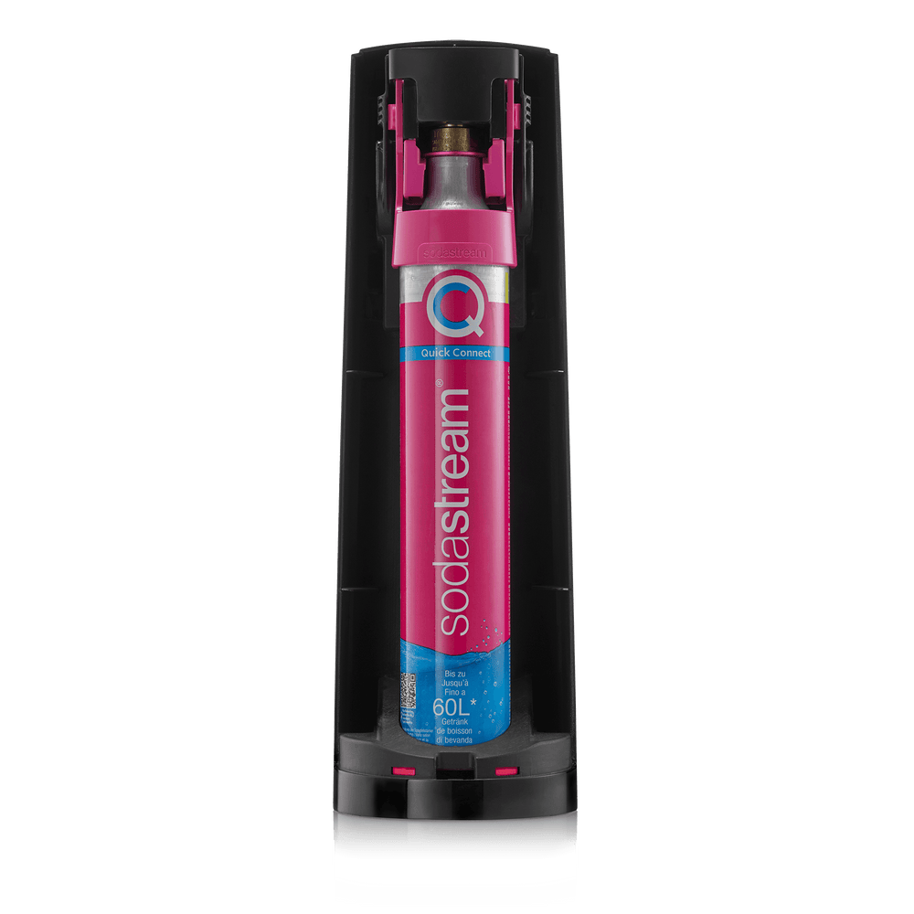 Machine a Soda SodaStream TERRA Machine a Eau Pétillante - Pack 2 Bouteilles  1L Compatibles Lave-Vaisselle + 1 Recharge de Gaz 60L a Clipser 