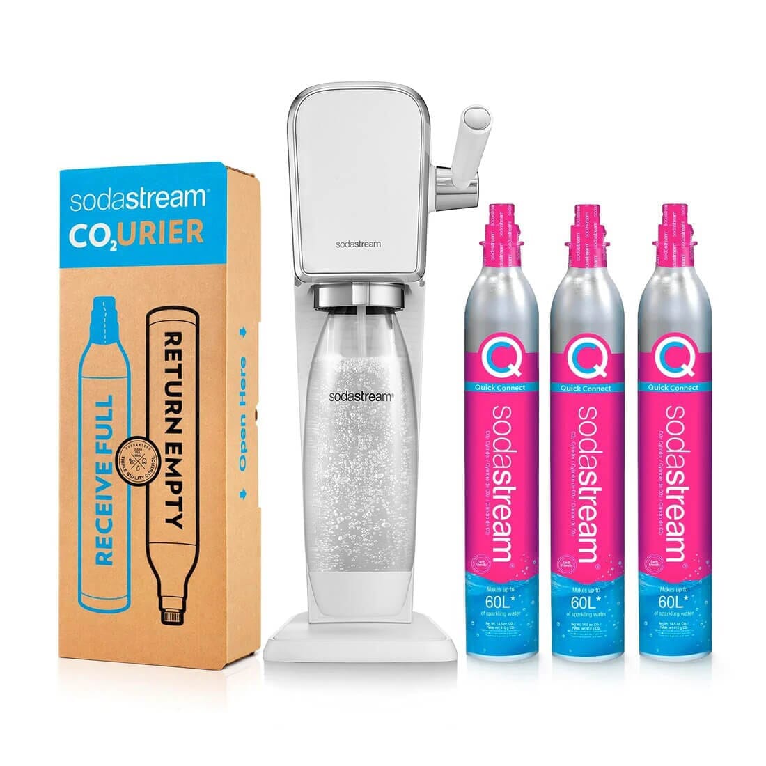 SodaStream Art Sparkling Water Maker + Quick Connect Cylinder