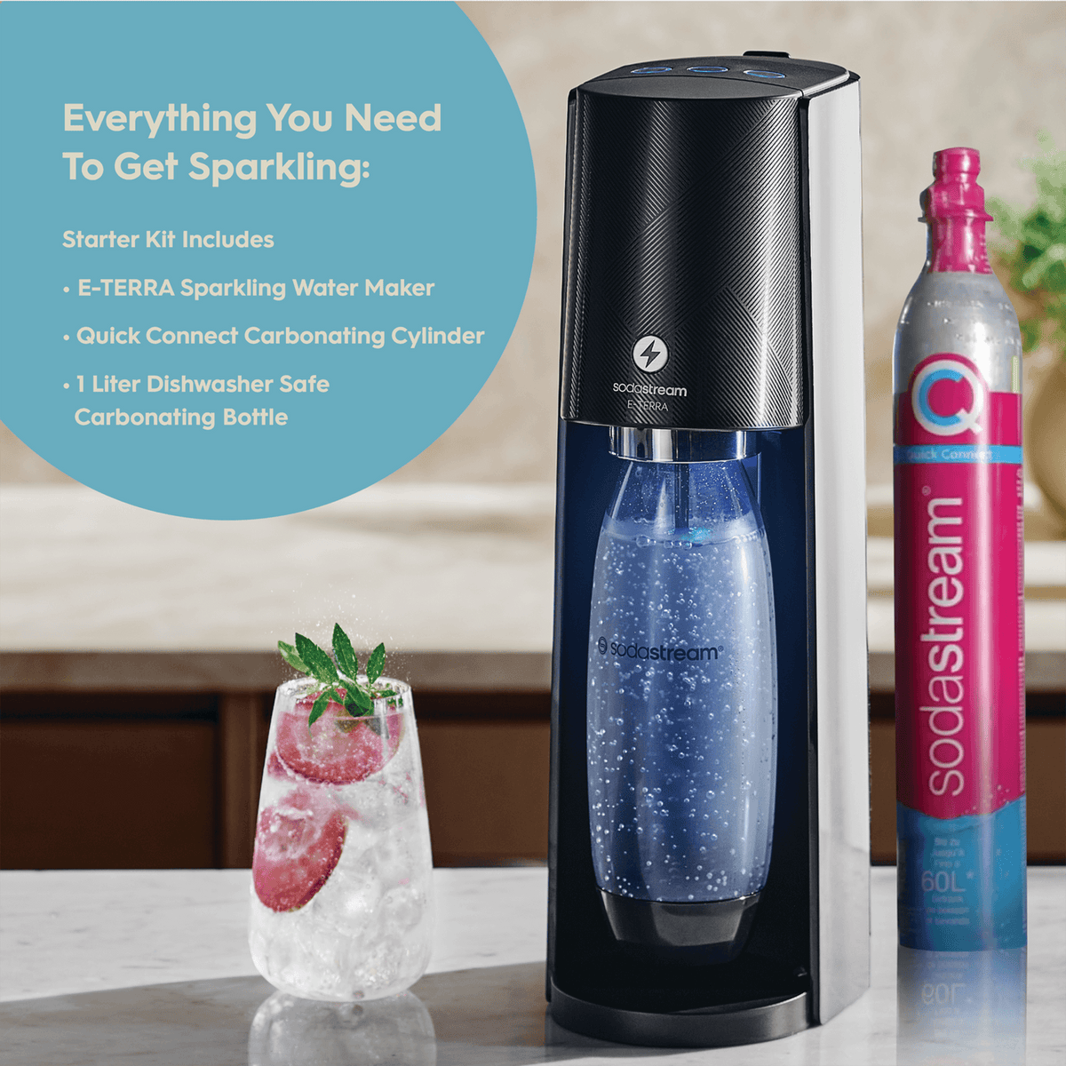 SodaStream E-Terra Electric Sparkling Water Maker