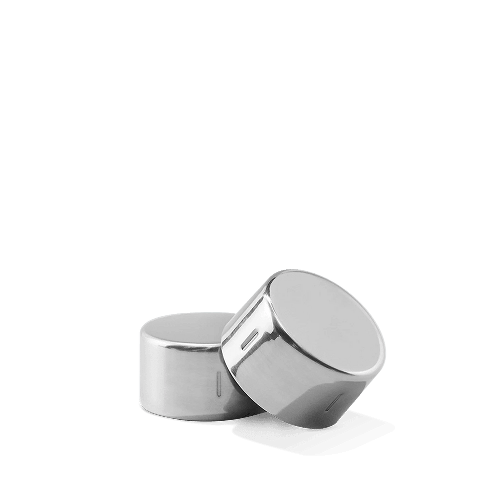 replacement Stainless Steel Bottle Caps Twin Pack