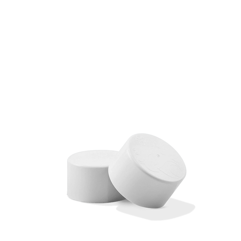 replacement White Bottle Caps Twin Pack